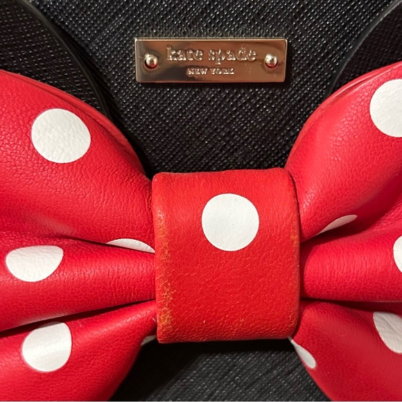 Kate Spade Black Leather Minnie Mouse Mini Maise Crossbody Bag - Picture 6 of 6